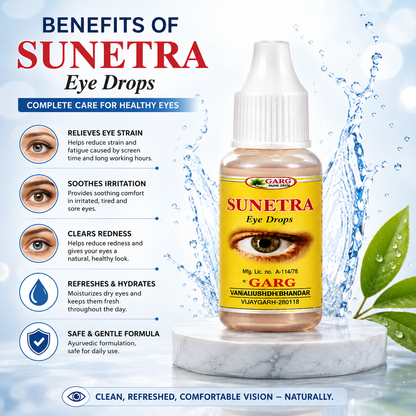 Garg Sunetra Eye Drops – Eye Care for Tired, Dry & Irritated Eyes