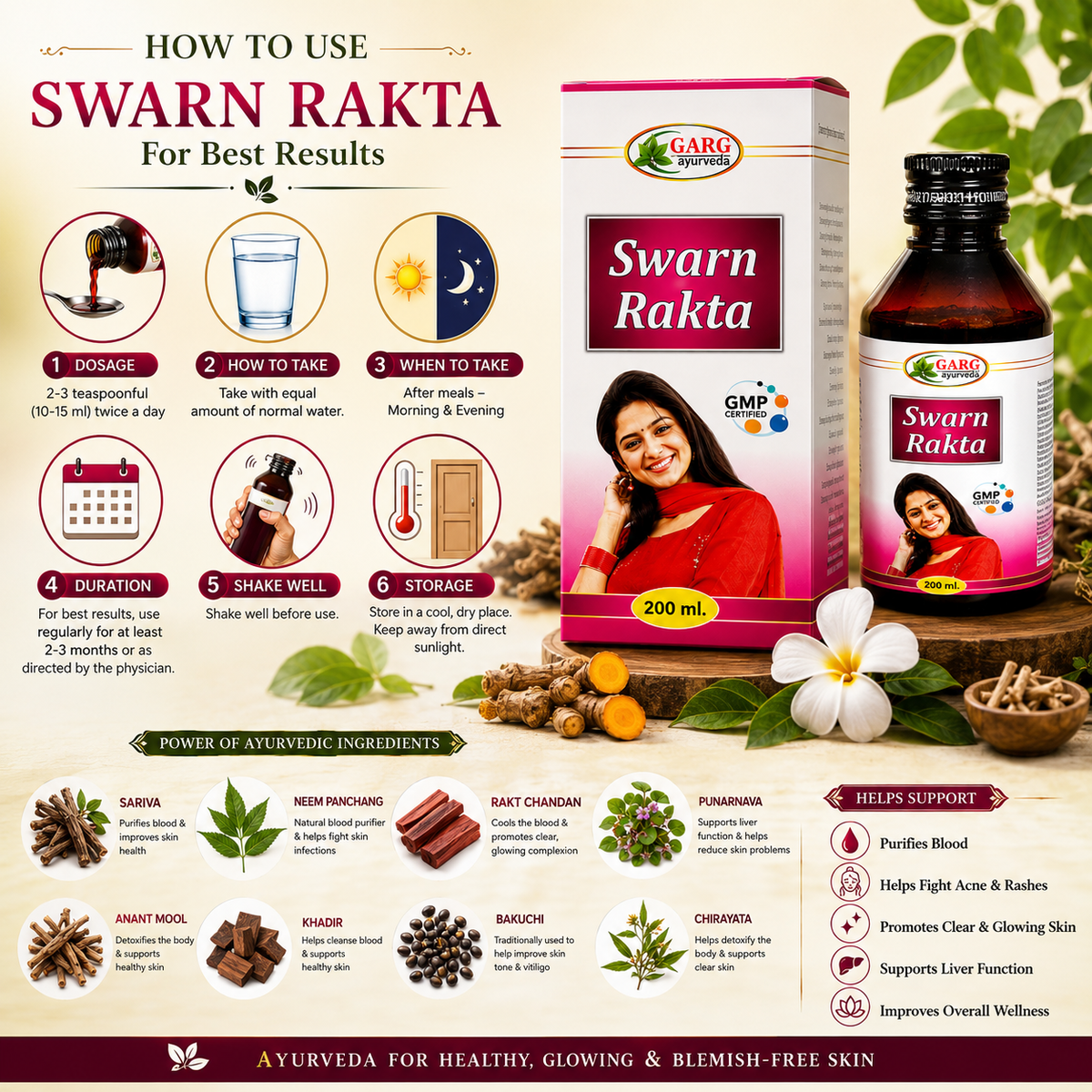 Swarn Rakta Syrup –  For Skin & Blood Wellness
