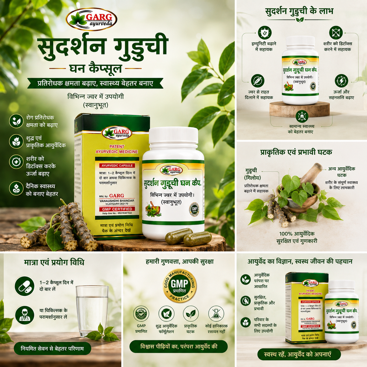 Sudarshan Guduchi Ghan Capsule – For Immunity, Seasonal Wellness & General Health